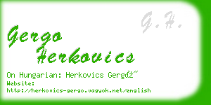 gergo herkovics business card